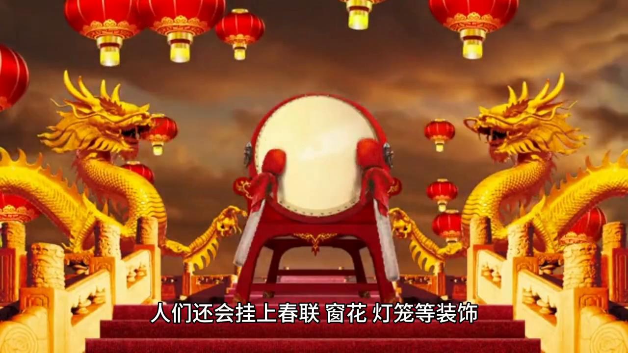 中国传统春节习俗——贴福字