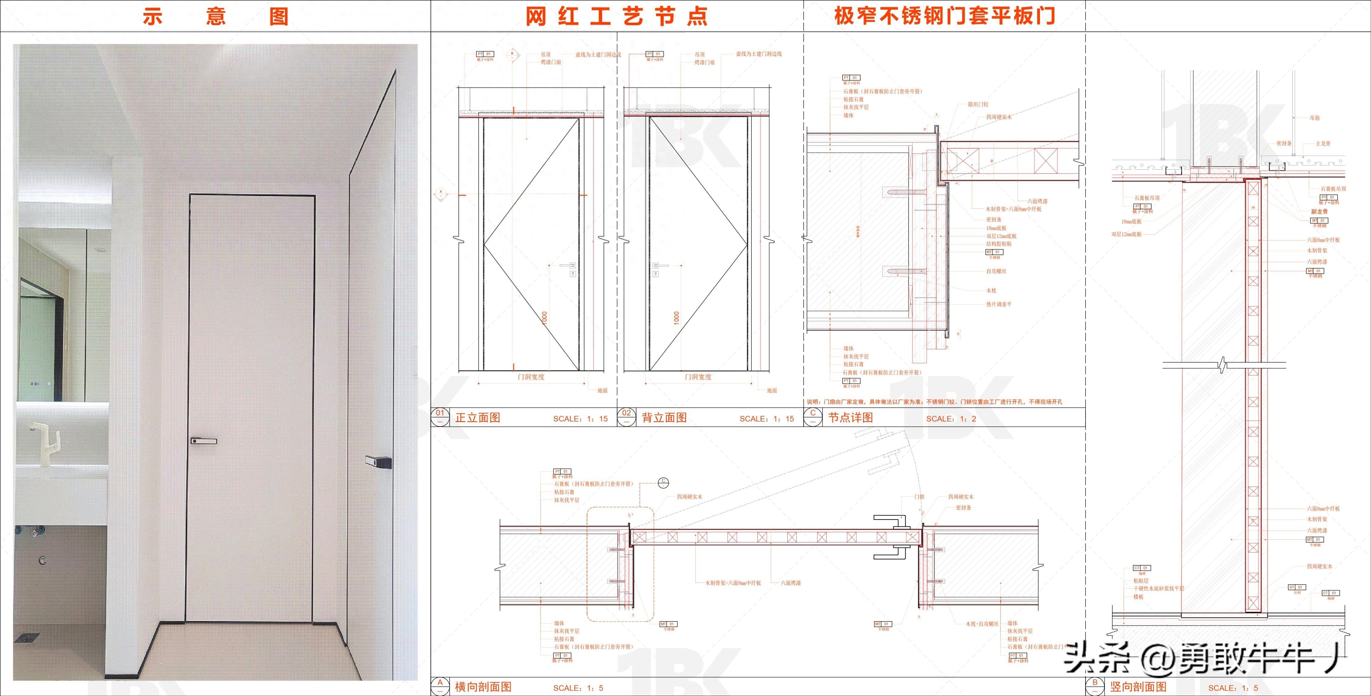 家装设计中常见隐形门节点设计、施工及细节处理