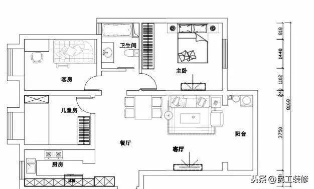 不用窗簾用百葉門，這個109㎡的陽臺顏值立刻上升瞭50%