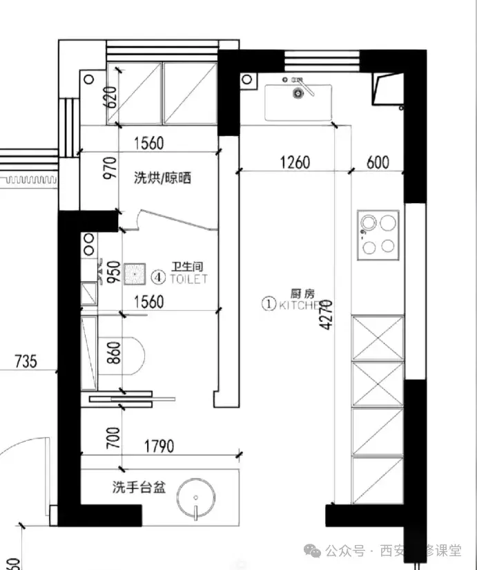 廚房陽臺有衛生間窗戶，這房咋裝？