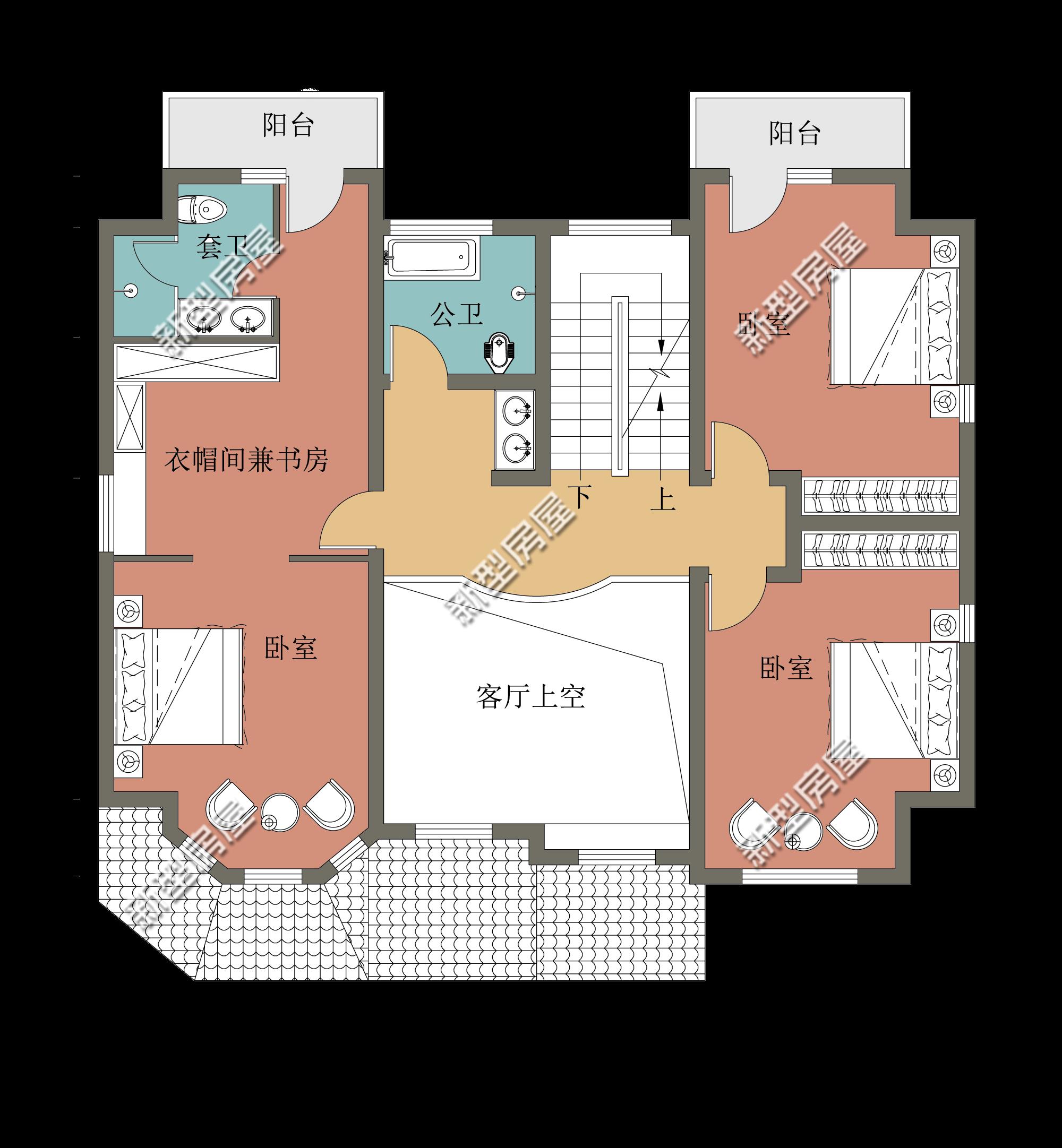 農村別墅想建得大氣，怎麼能少得瞭挑空客廳？這10套圖紙快收藏好