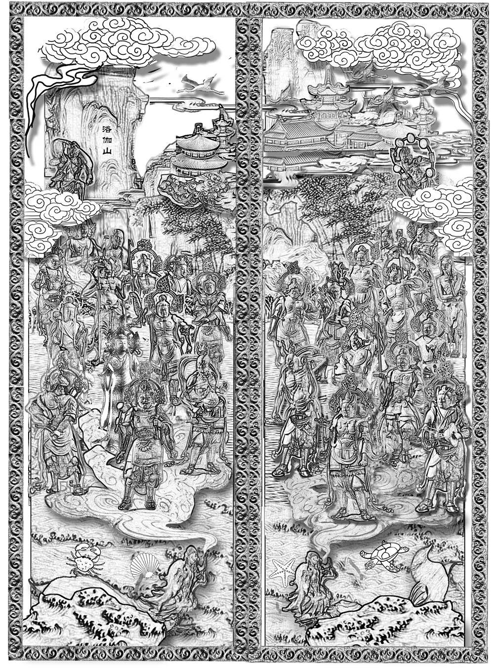 The birth of a bronze door handed down from ancient times