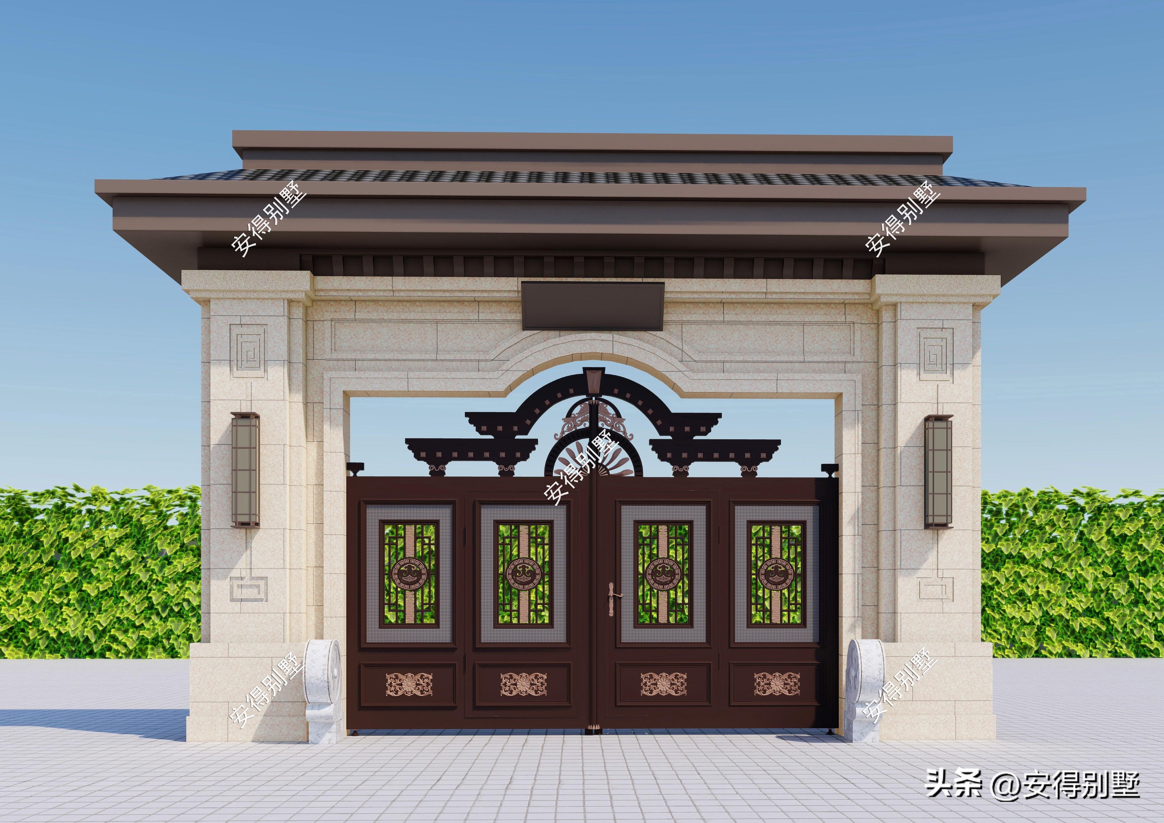 6 rural gate style design drawings, all high-end and elegant