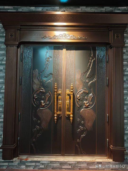 Aluminum and copper metal carved explosion-proof door pattern sharing