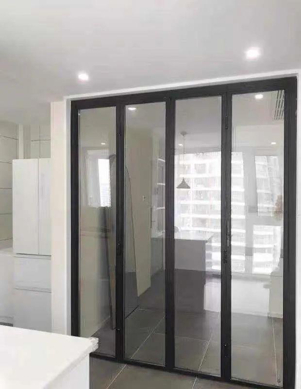 The bathroom is too small and the toilet is blocking the door? Try folding doors to save space and be practical