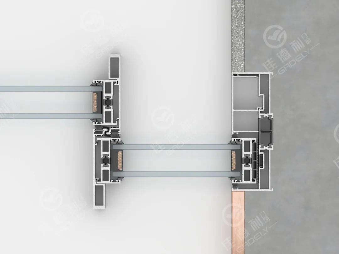 Jiadeli ES138PD panoramic floating sliding door, linear track, high-density hook, subverts perception