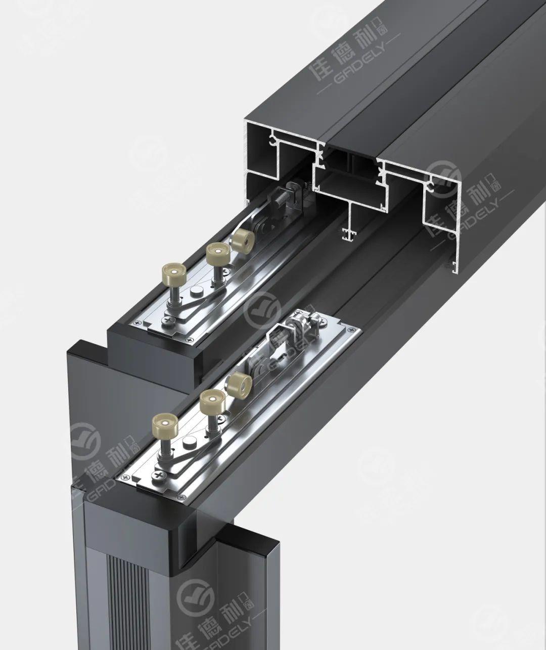 Jiadeli ES138PD panoramic floating sliding door, linear track, high-density hook, subverts perception