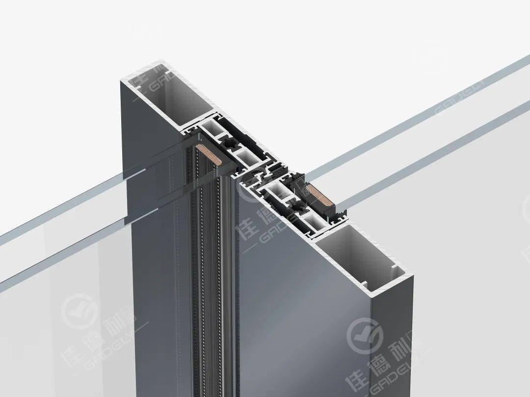 Jiadeli ES138PD panoramic floating sliding door, linear track, high-density hook, subverts perception