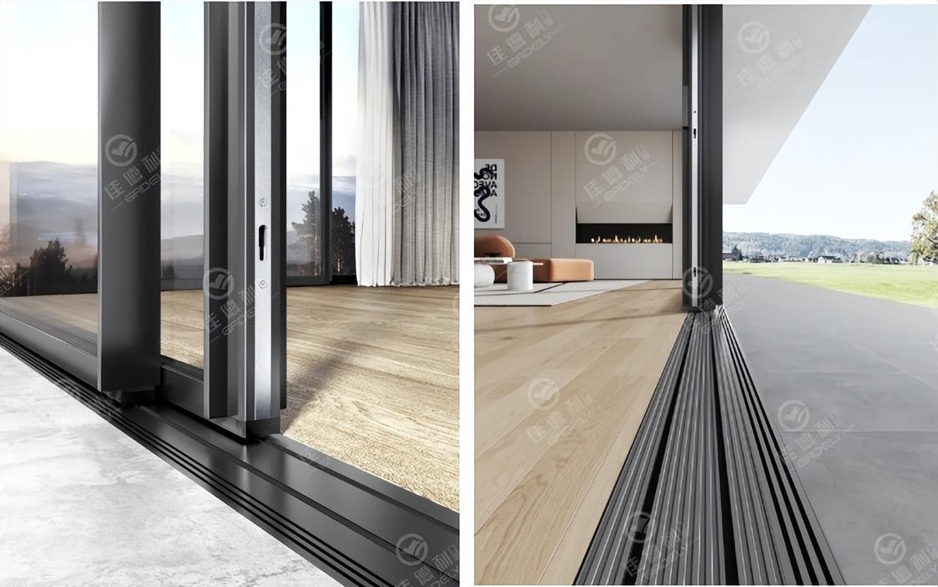 Jiadeli ES138PD panoramic floating sliding door, linear track, high-density hook, subverts perception