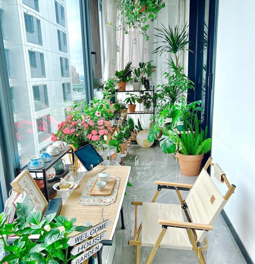 I admit that I am a \"local dog\"! I didn’t expect that the balcony would be so cool after being designed like this.