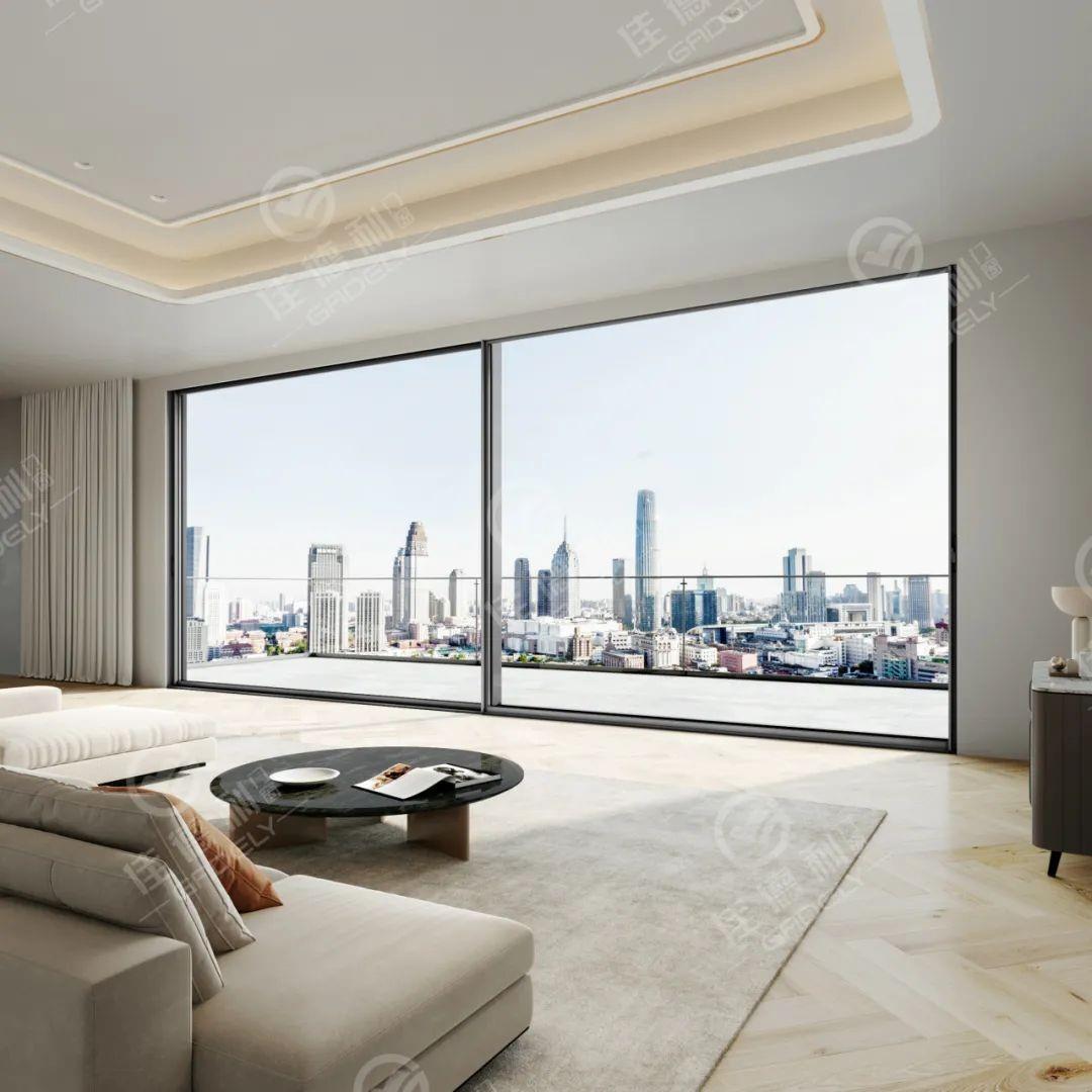 Jiadeli ES138PD panoramic floating sliding door, linear track, high-density hook, subverts perception