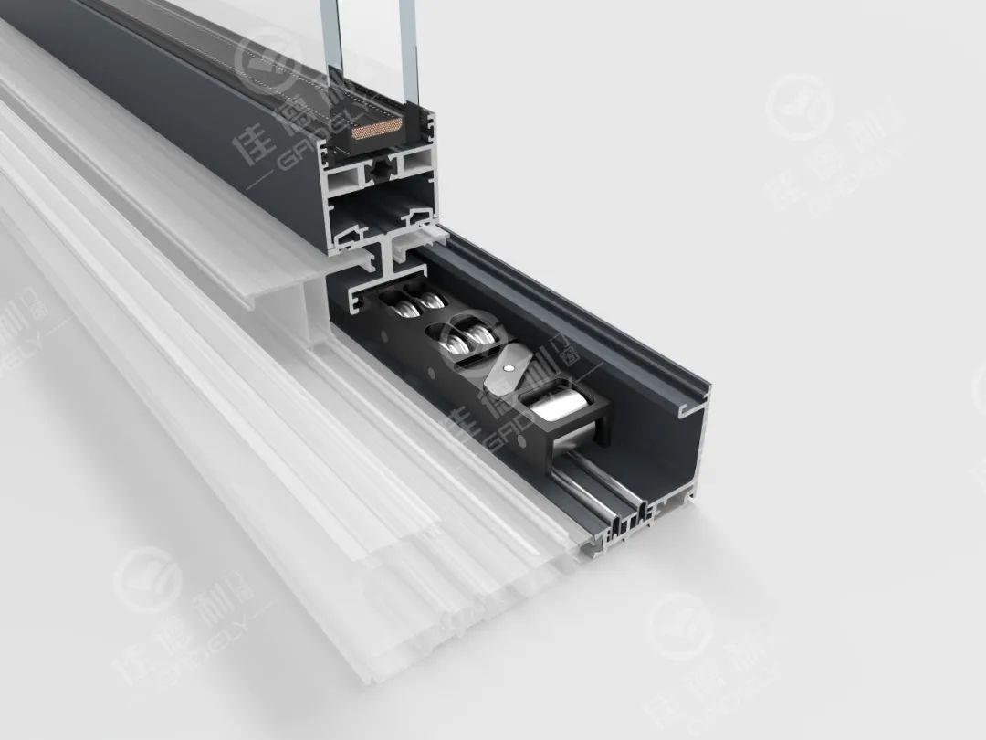 Jiadeli ES138PD panoramic floating sliding door, linear track, high-density hook, subverts perception