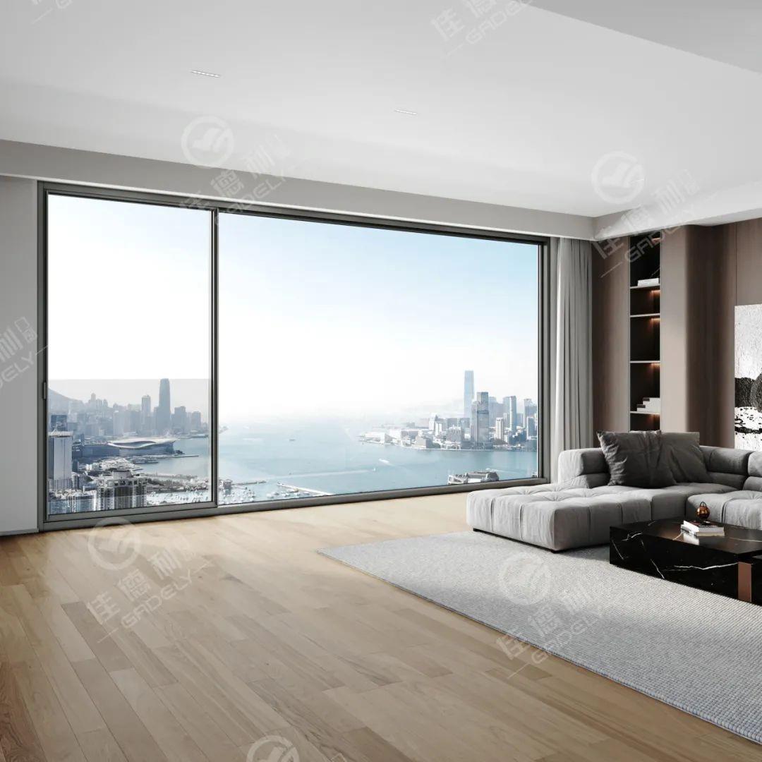 Jiadeli ES138PD panoramic floating sliding door, linear track, high-density hook, subverts perception
