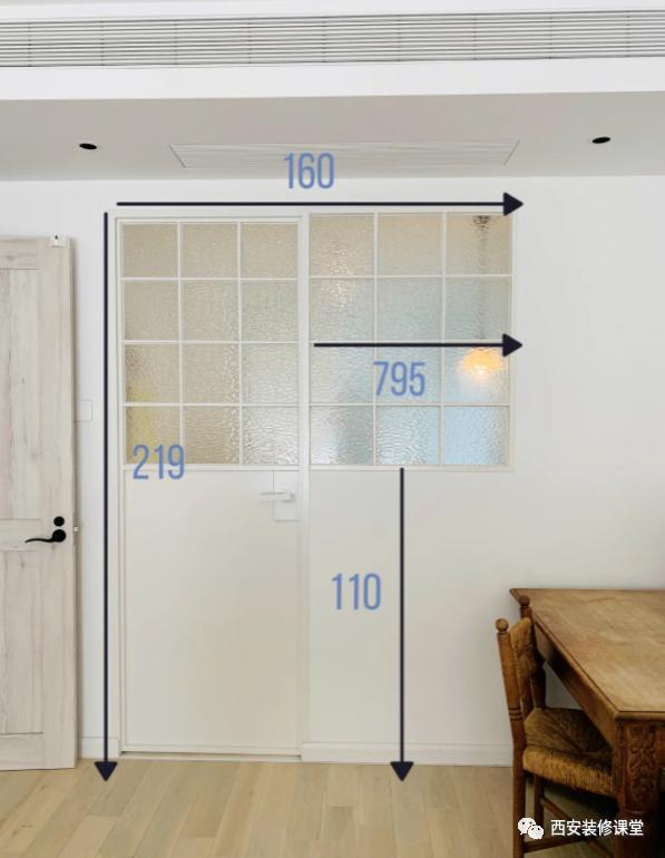 Bathroom door and window to meet lighting and space value