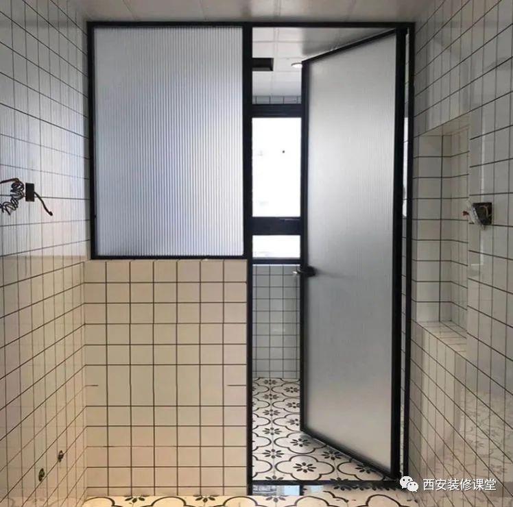 Bathroom door and window to meet lighting and space value