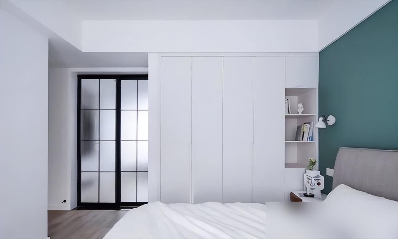 99 square meters, comfortable Nordic style, sliding door design in the dining and kitchen area, bringing love and sunshine home