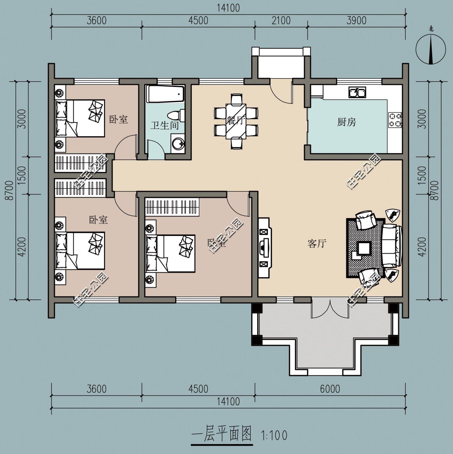10 sets of one-story villa drawings, the best choice for retirement homes, there is always one suitable for you