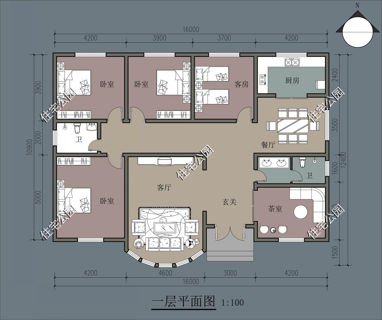 10 sets of one-story villa drawings, the best choice for retirement homes, there is always one suitable for you