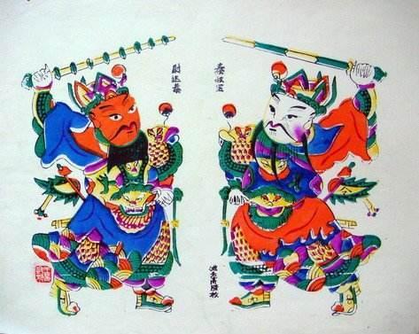The \"Five Blessings\" are all here, but should the word \"福\" on the door of the house be pasted upside down?