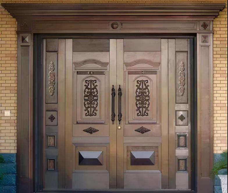 Bright color, noble and elegant_Stainless steel copper-plated door
