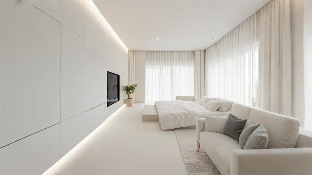 The decoration is mainly white, which looks quite high-end, but it is not suitable for long-term stays!