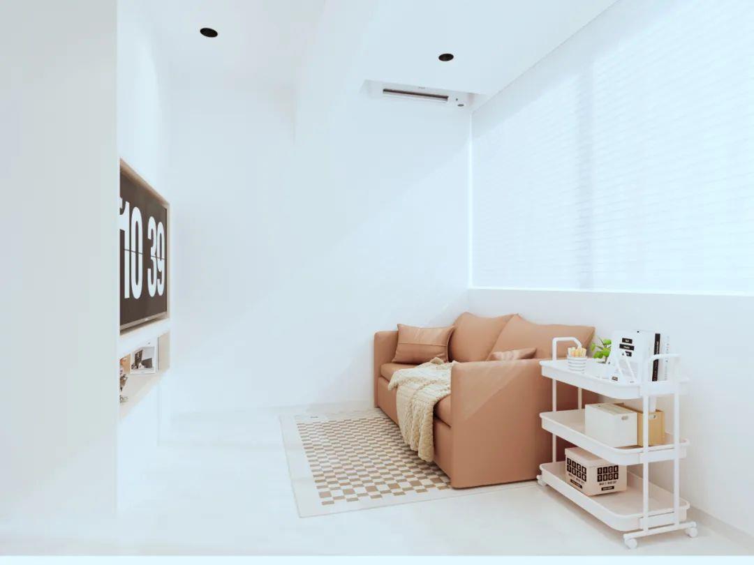The decoration is mainly white, which looks quite high-end, but it is not suitable for long-term stays!