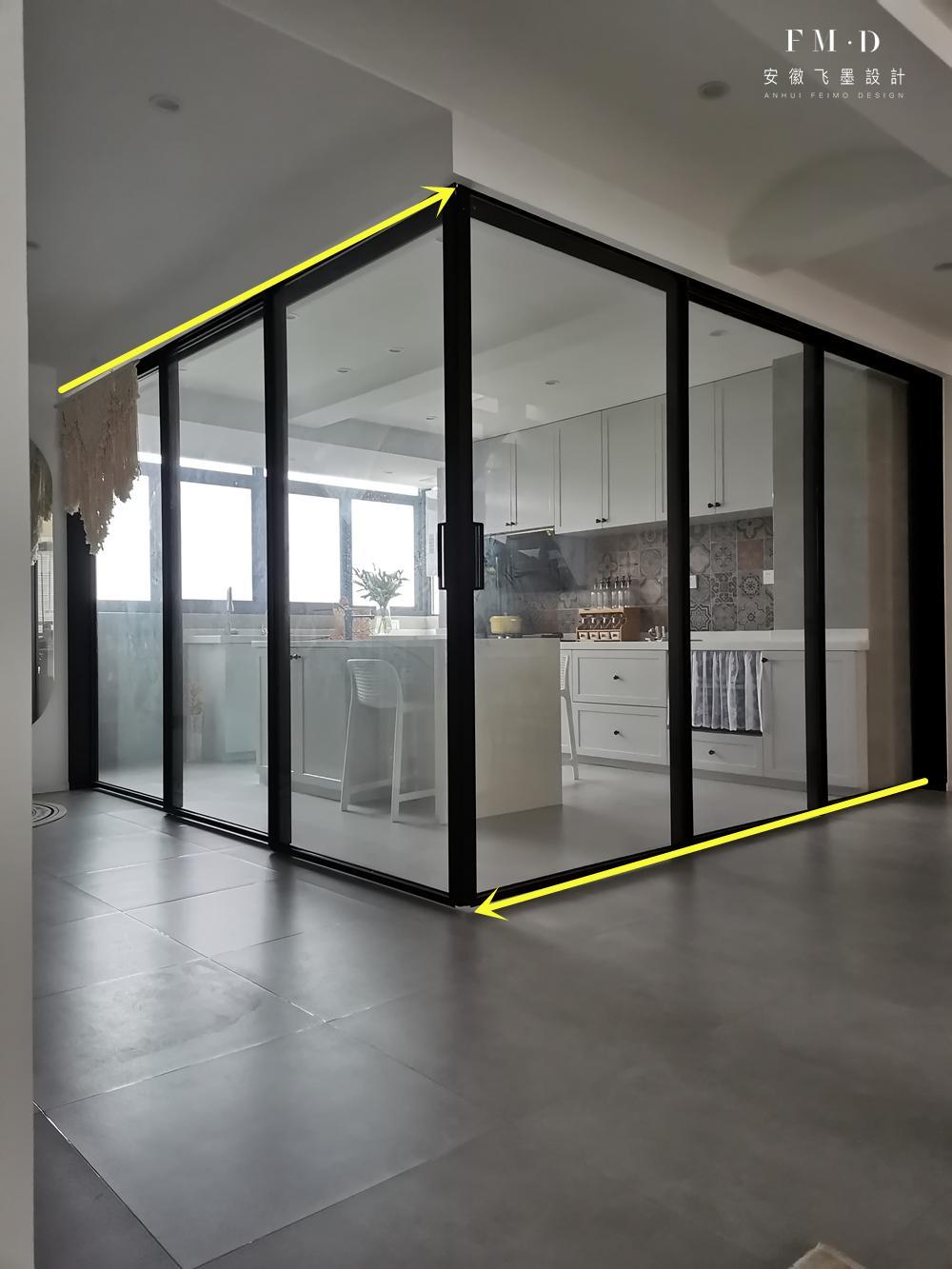 I stepped on a trap once, this time I have to knock down the kitchen partition wall and install a three-link sliding door instead of hanging rails.