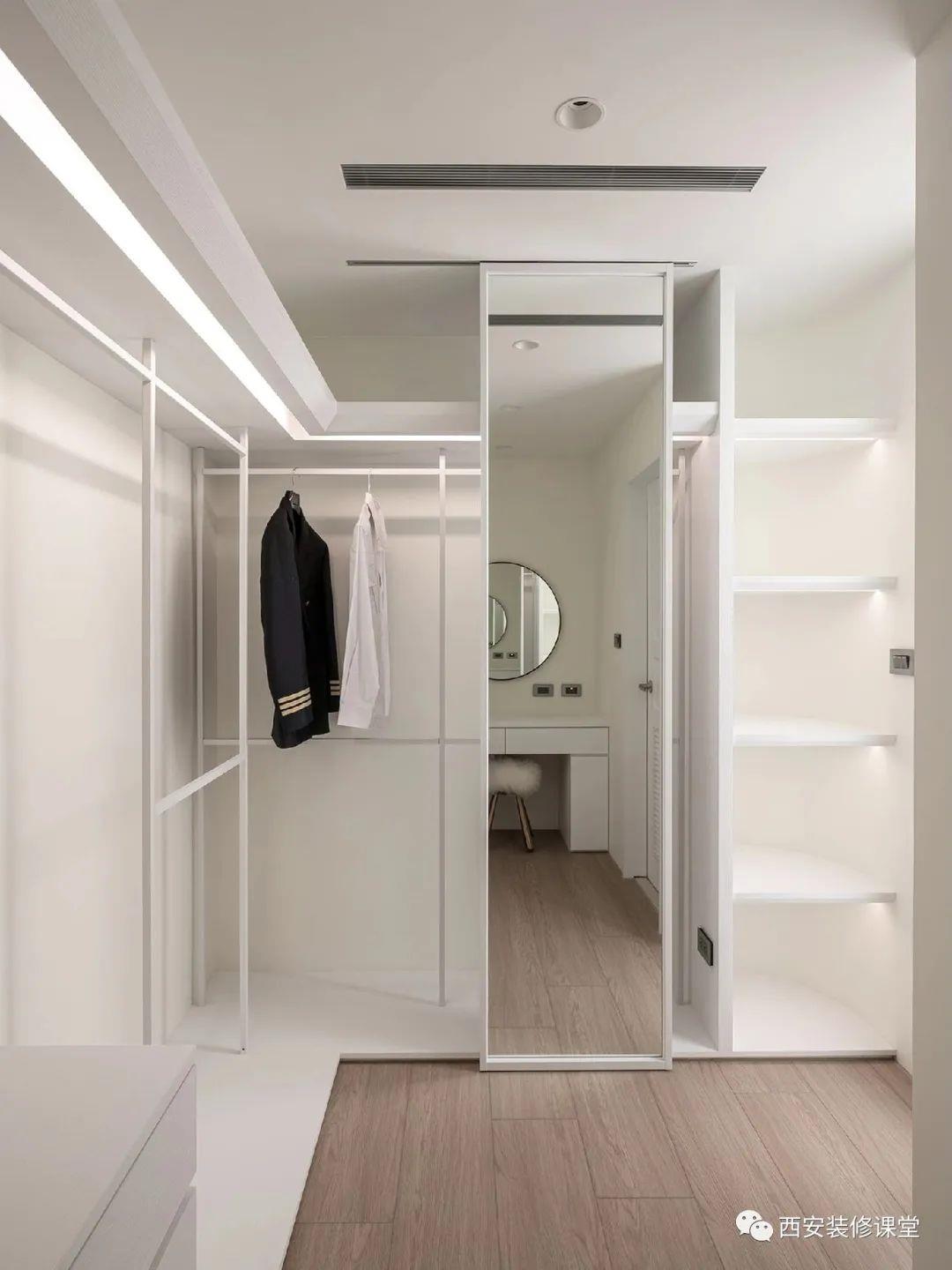 During decoration, where are mirror cabinet doors used?
