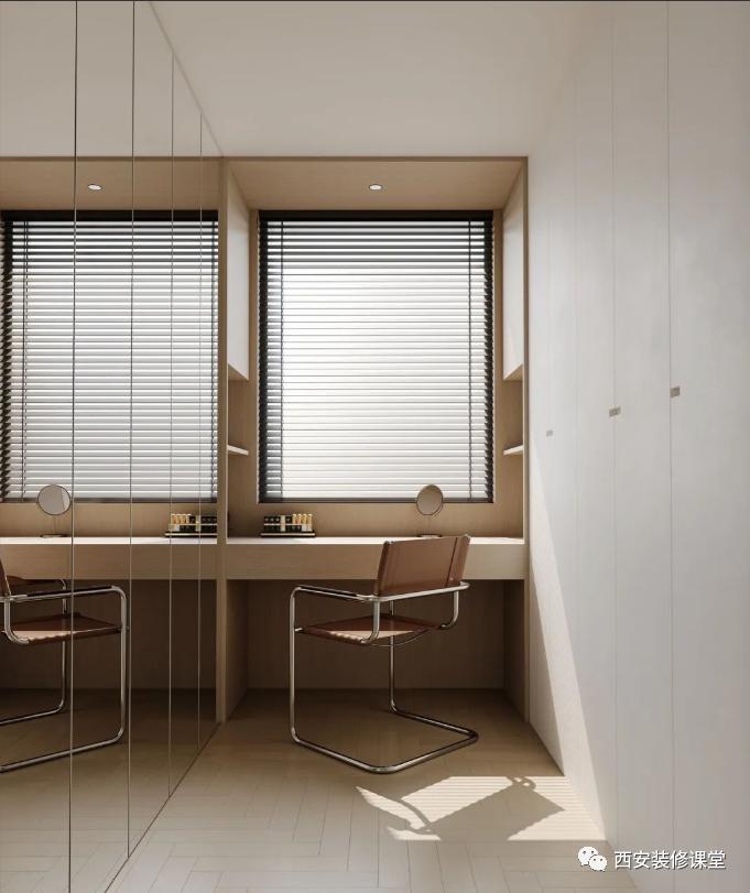 During decoration, where are mirror cabinet doors used?