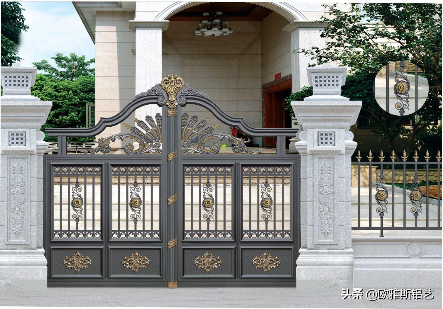 The facade is also a face, such a villa door is guaranteed to make people’s eyes shine.